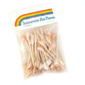 Vintage Hawaii Cowrie Puka Shell Toothpicks Cocktail Sticks Party NEW SEALED